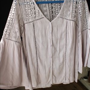 Lavender linen blouse